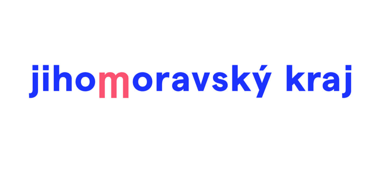 Modro-růžové logo Jihomoravského kraje.