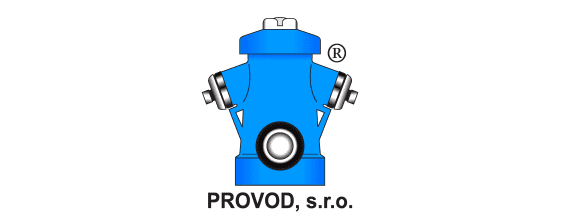 Logo Provod, s.r.o.: modrý hydrant.